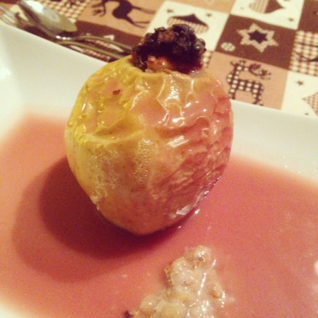 Marzipan-Bratapfel als Dessert