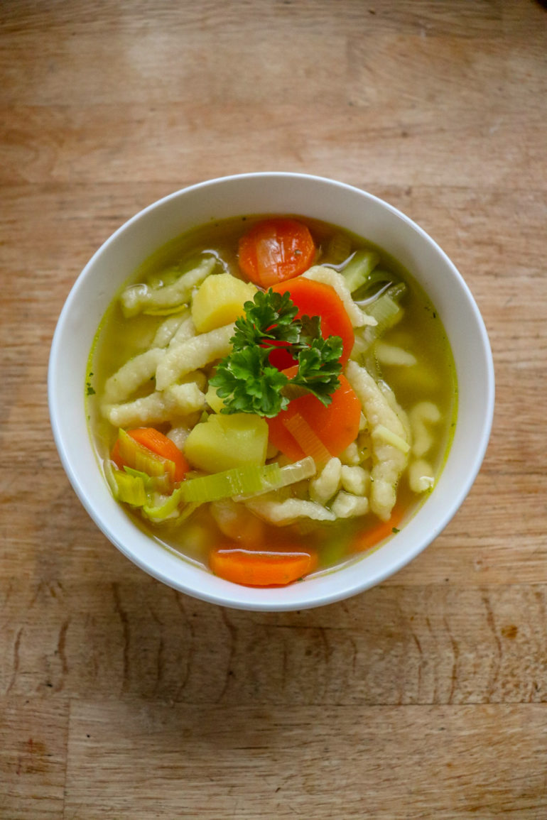 Schwäbisches Lieblings-Rezept: Gaisburger Marsch (vegan)