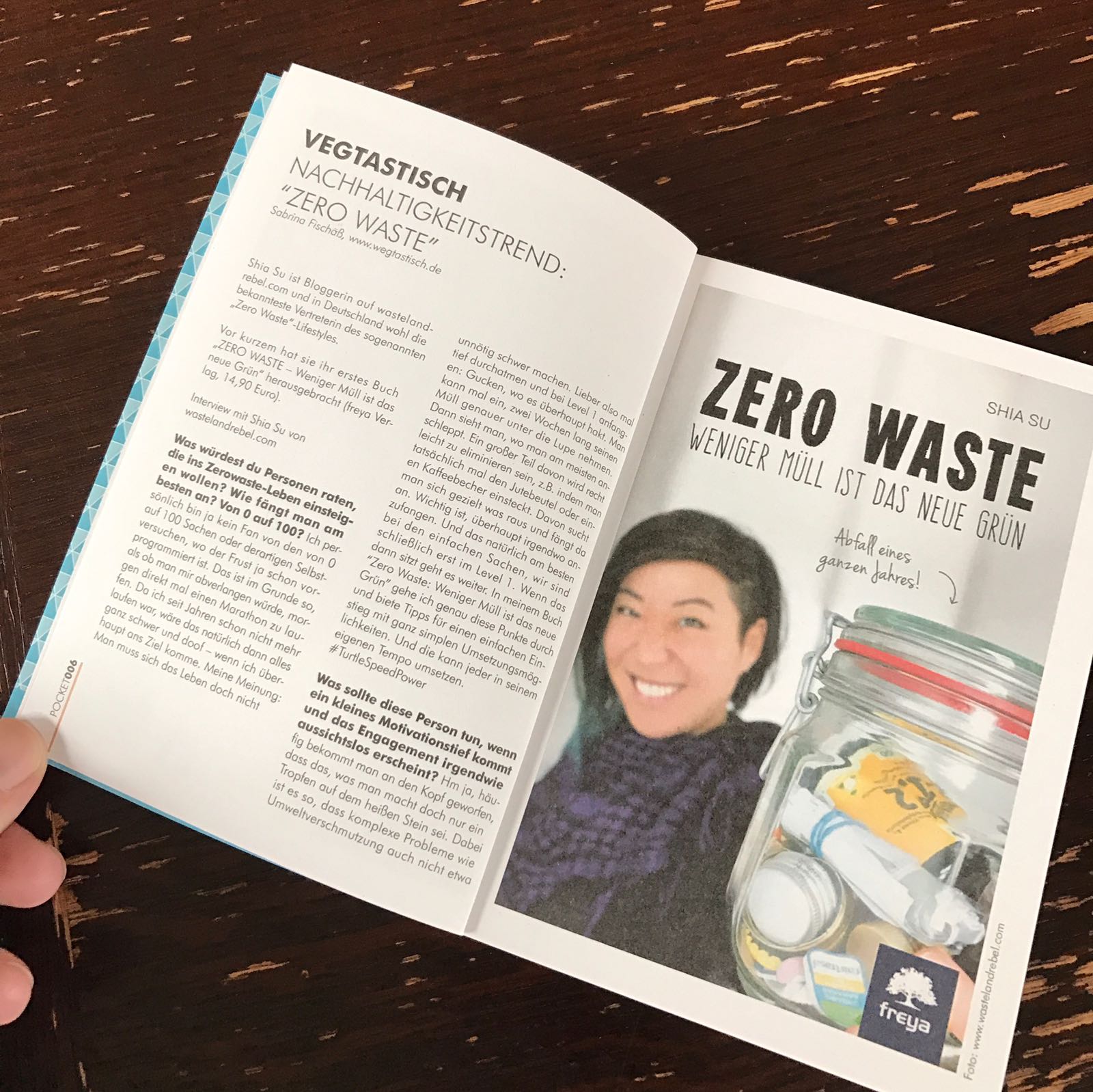Kolumne im POCKET MAGAZIN: Nachhaltigkeitstrend “Zero Waste” – Interview mit Bloggerin und Autorin Shia Su von wastelandrebel.com