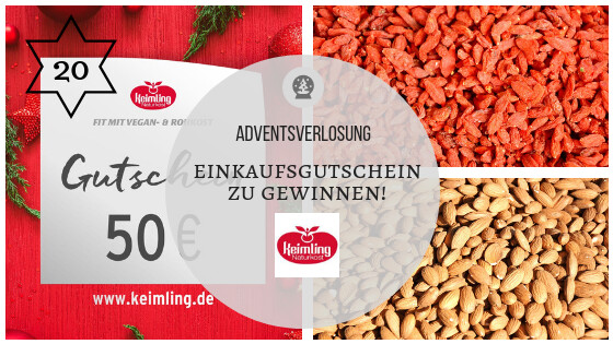 20. Dezember 2018 – Adventskalender: 50 Euro Einkaufsgutschein von „Keimling Naturkost“ zu gewinnen!