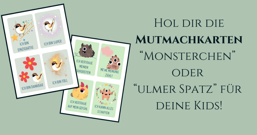 Mutmachkarten monster und spatz mock blogartikel