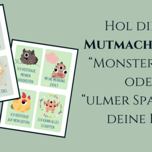 Mutmachkarten monster und spatz mock blogartikel