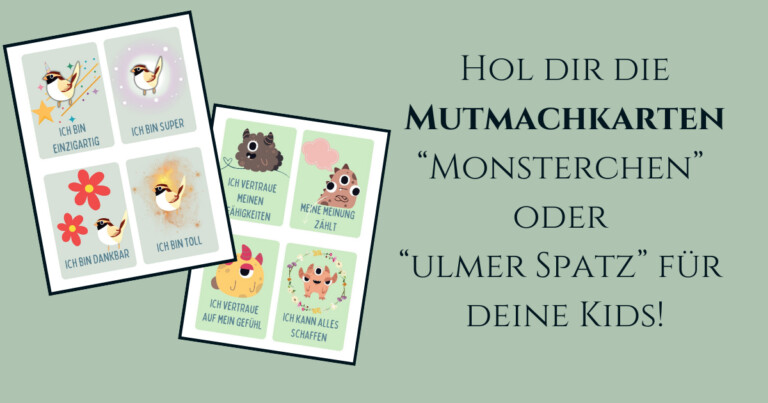 Mutmachkarten für Kinder, Monsterchen und Ulmer Spatz