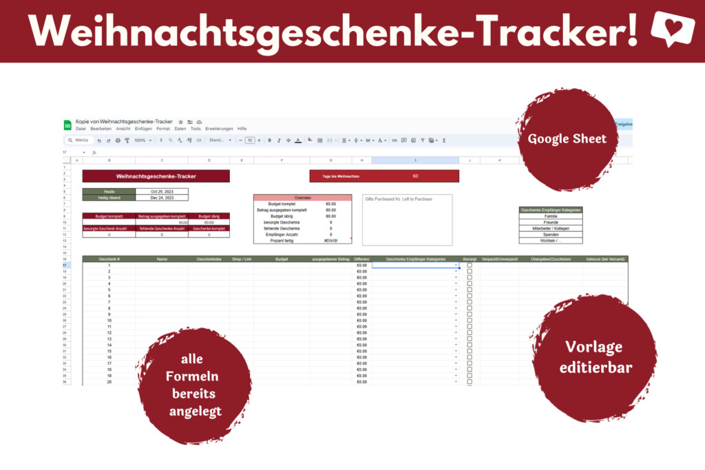 Screenshot Endgeraete tracker
