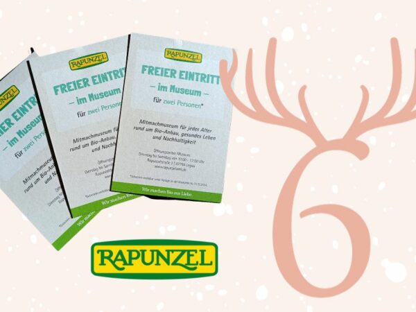 Adventskalender 6. Dezember: 3×2 EINTRITTSKARTEN ZUM MUSEUM DER RAPUNZEL WELT LEGAU