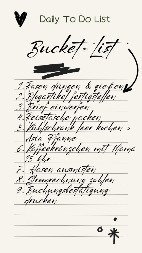 Bucket list