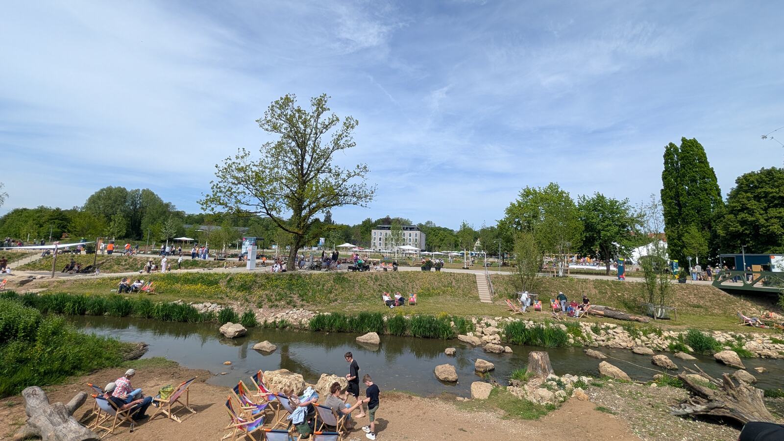 Blick ueber das Gelaende der Landesgartenschau Ellwangen