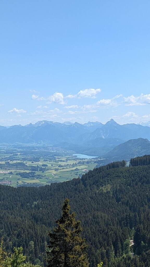 Blick ins Tal mit See vom Alpspitz