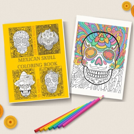 Mexican Skull Malbuch: 52 Calaveras zum Ausmalen, als Buch oder zum Ausdrucken