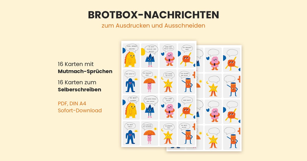 Vesperbox-Nachrichten: Täglich eine kleine Nachricht für Kinder zur Stärkung des Selbstbewusstseins